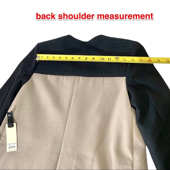 BB Dakota Hana Coat XS Black & Taupe Gobi Color-Block - Picture 13 of 15